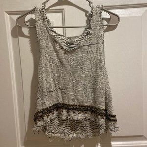 Neutral Beaded Bohemian Tank